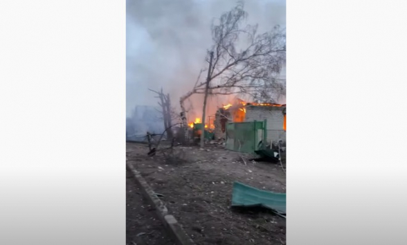 Горящие дома, разрушенные дворы… город Старобельск после боев